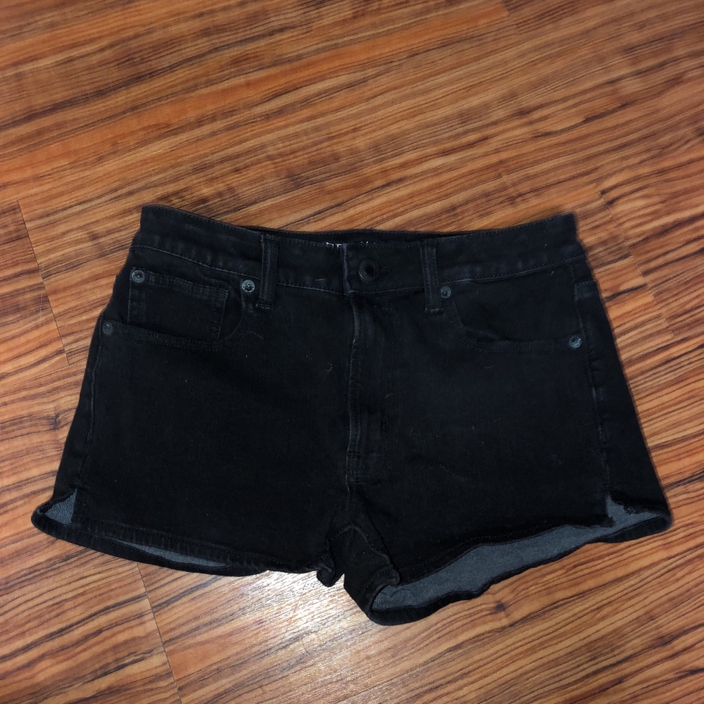 Black Denim Shorts